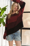 Long Sleeve Color Block Sweater