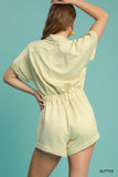 Charmeuse Button-Front Romper