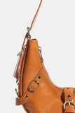 Multi Belt Strap Accent Shoulder Bag