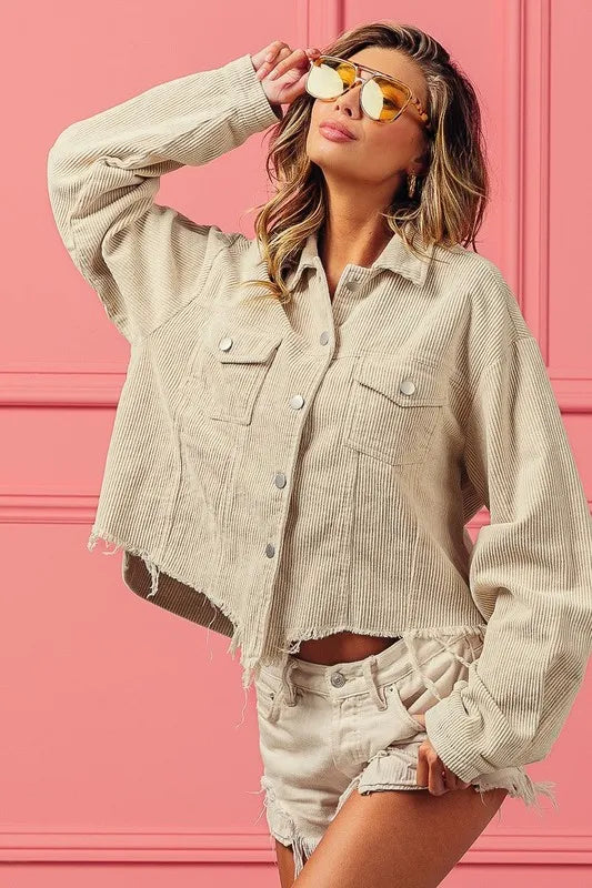 Retro-Treated Corduroy Jacket