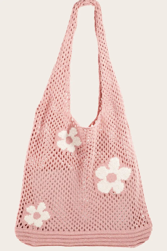 Boho Crochet Floral Shoulder Bag