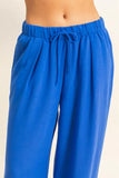 Elasticized Waist Wide Leg Pants