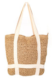 Straw Braided Hat Carrier Tote Bag