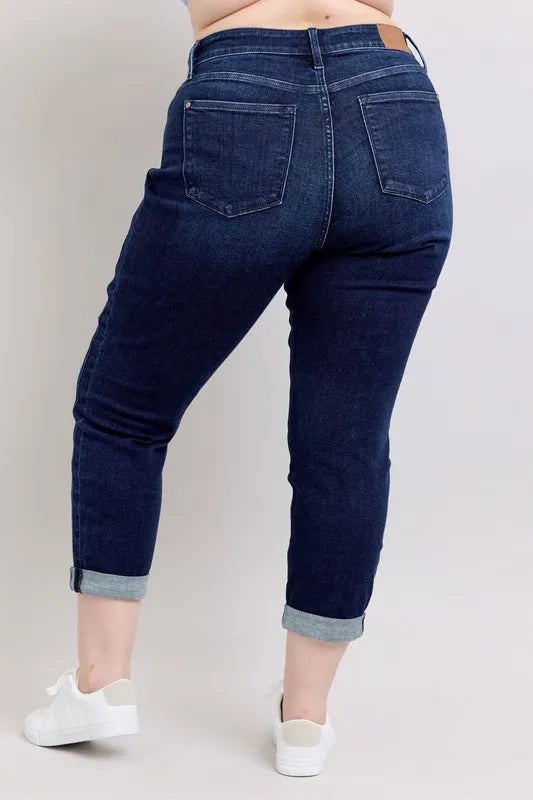 Full Size High Waist Boyfriend Jeans Plus Size