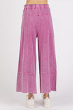 Mittoshop Mineral Wash Seam French Terry Wide Leg Pants