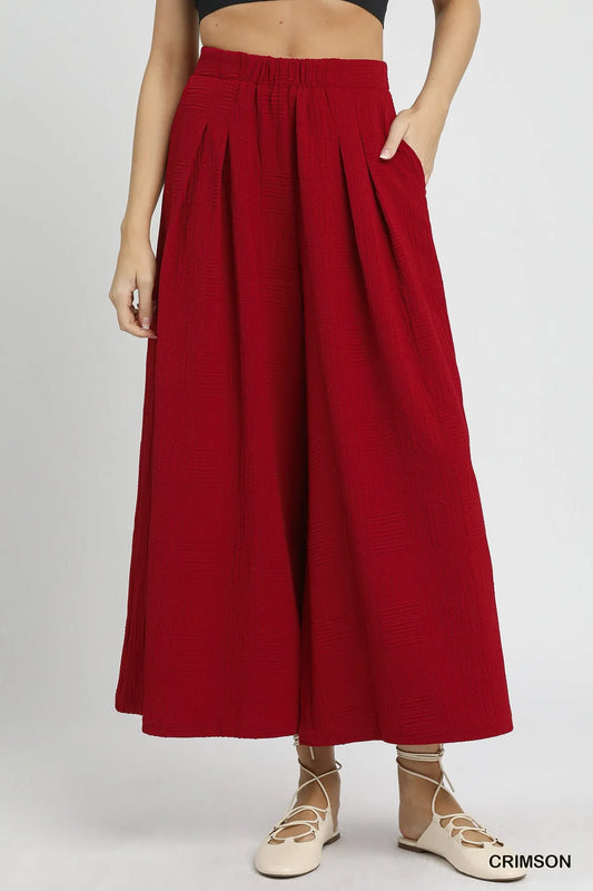 High-Waist Palazzo Elastic Pants
