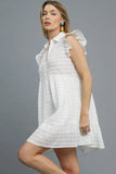 Cap Sleeve Ruffled Empire Waist Dress