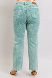 Full Size High Waist Garment Dyed Raw Hem Dad Jean Plus Size