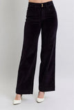 Full Size High Waist Corduroy Trouser Wide Plus Size