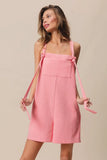 Texured Jacquard Romper with Side Pockets