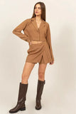 Cropped Button-Down Blazer