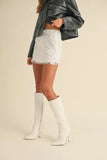 3D Floral Embellished Applique Mini Skirt