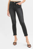 High-Waisted Crop Skinny Jeans with Curve Accentuating Fit