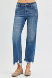 Wide Leg High Waist Crop Jeans