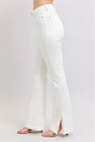 Full Size High Waist Side Slit Slim Bootcut Jeans