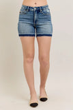 Mr Tummy Control Vintage Wash Release Hem Shorts