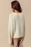 Thanksgiving Tinsel Lettering Sweater Top