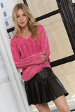 Mineral Washed Sweater Top