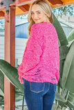 Distressed And Textured Pullover Sweater