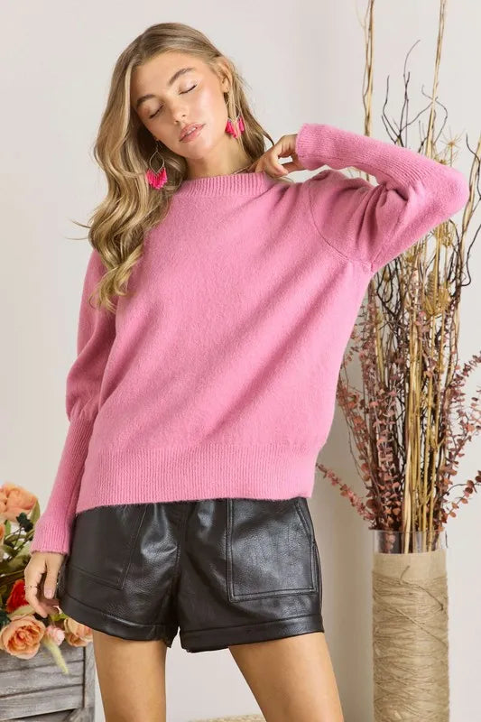 Puff Shoulder Sweater