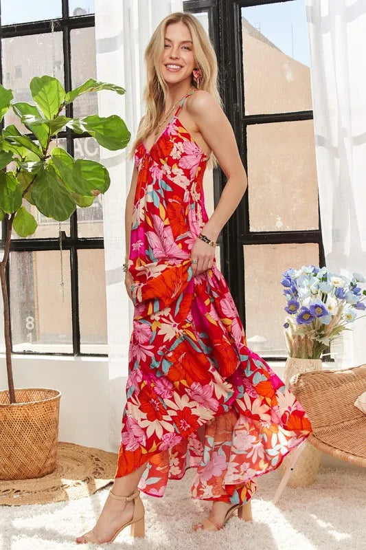 Floral Tiered Maxi Cami Dress