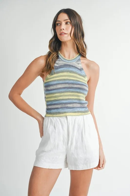 Space Dye Grecian Neck Knit Cami