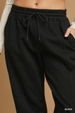 Fleece Jogger Pants with Adjustable Drawstring