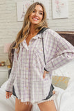 Casual Check Shirts With Hood