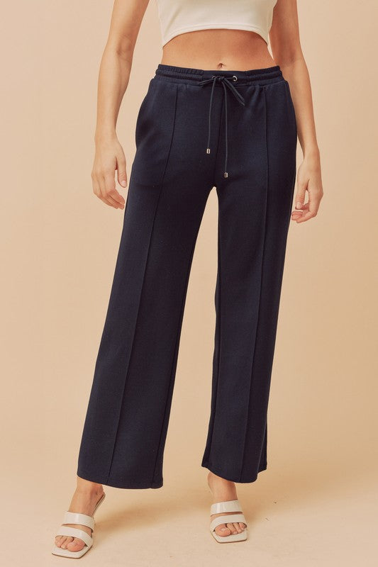Drawstring Wide Leg Pants
