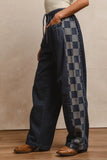 Adjustable Wide Leg Jeans with Relaxed Fit