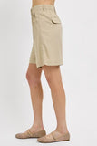 High Rise Pleated Front Shorts
