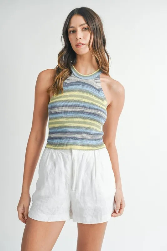 Space Dye Grecian Neck Knit Cami