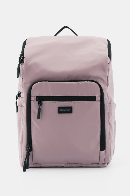 Nylon Waterproof Backpack Bag - Mauve