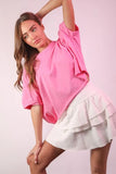 Riffled Tiered Layers Activewear Skirt with Shorts