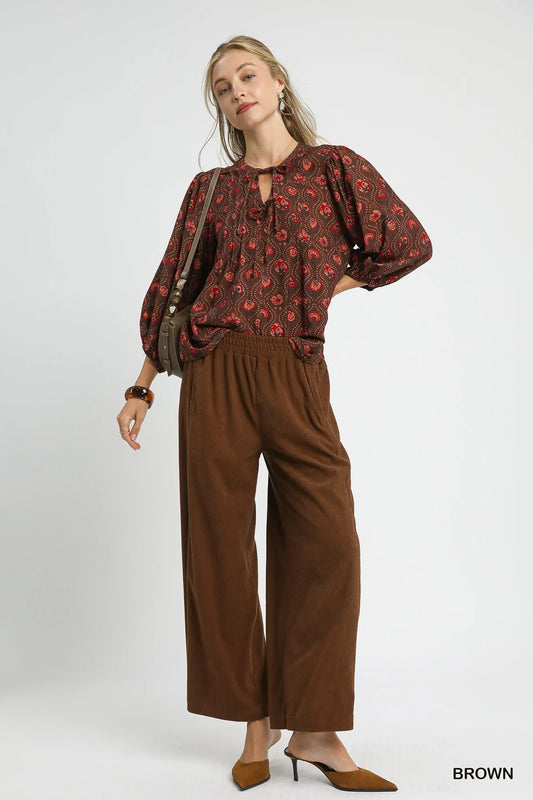 Palazzo Pull-On Wide-Leg Pants
