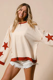 Patch Detail Starry Sweatshirt