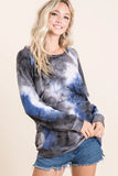 Tie Dye Sweater Knit Top