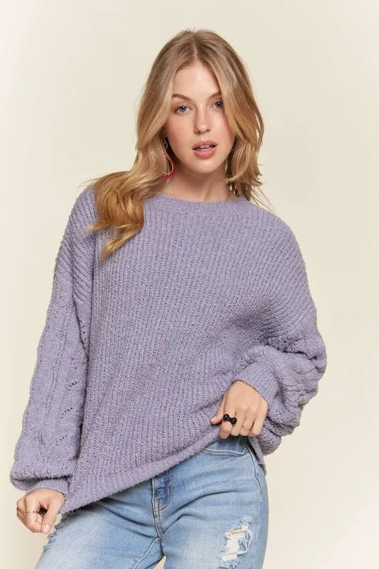 Puff Sleeve Cozy Sweater Top