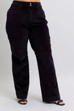Full Size High Waist Corduroy Trouser Wide Plus Size