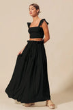 Ruffled Cami Top & Breezy Maxi Skirt Ensemble
