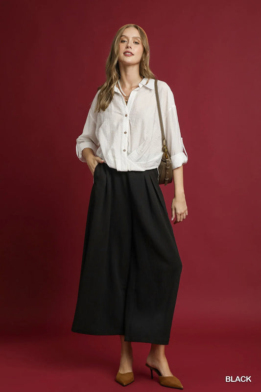 Sophisticated High-Waist Wide-Leg Pants