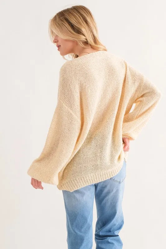 Sequined Light Weight Pullover Sweater