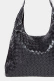 Braided Faux Leather Shoulder Bag