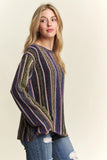 Vertical Stripe Sweater Top