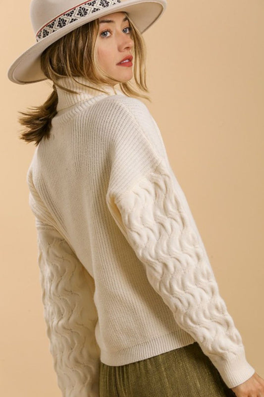 Full Size Turtle Neck Long Sleeve Sweater Plus Size
