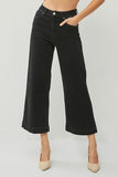 High Rise Wide Leg Ankle Jeans