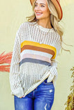 Color Stripe Summer Sweater Top