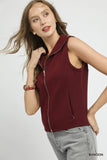 Modern Touch Fitted Zip-Front Vest with Pockets