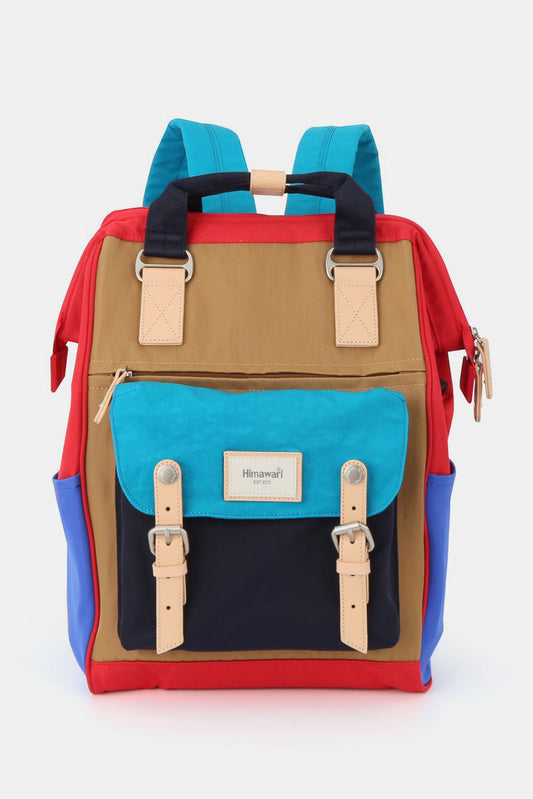 Waterproof Nylon Backpack Bag with Handles - Blue