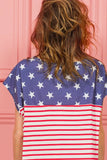 Star Rpinted with Stripe Combo Top
